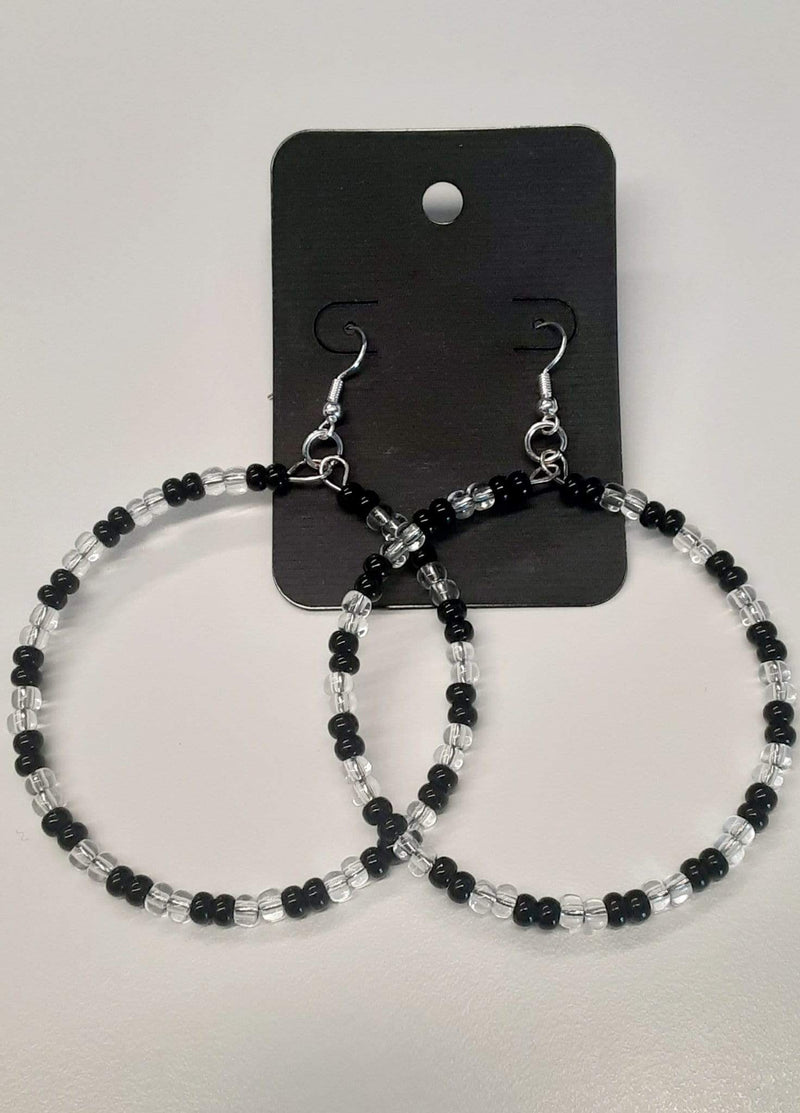 Elle Shanell Black Hoop Earrings