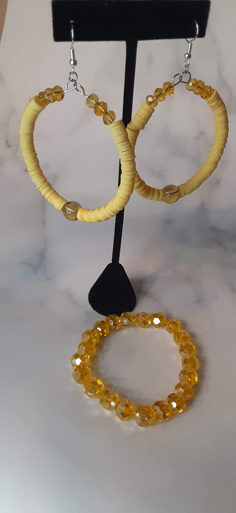 Elle Shanell Clay Bead Earrings and Bracelet Set