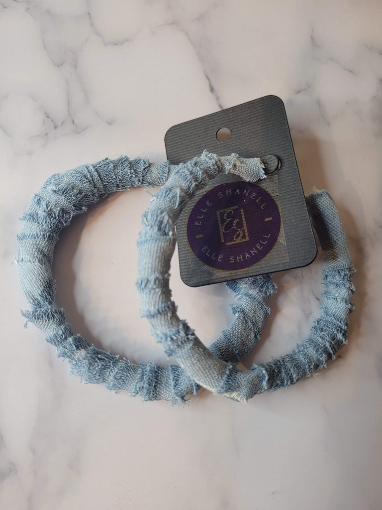 Elle Shanell Denim Hoop Earrings