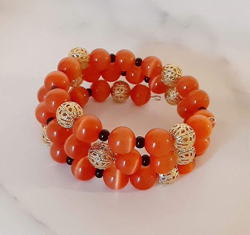 Elle Shanell Orange Wire Bracelet