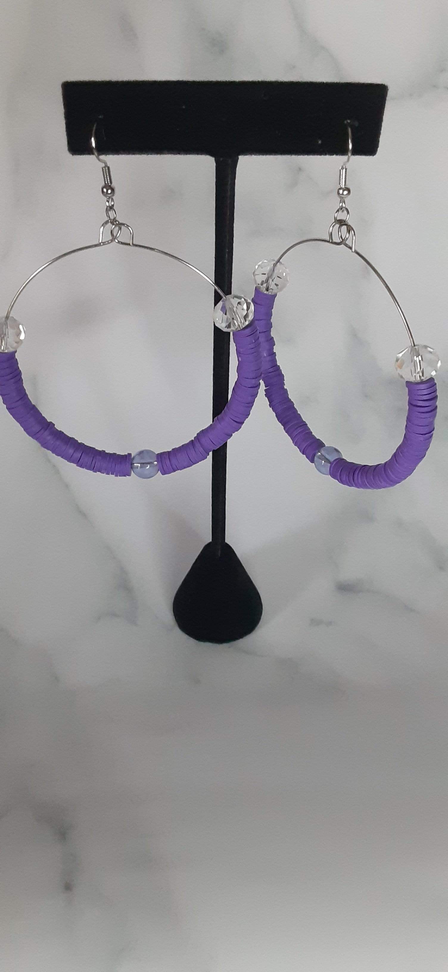 Light lavender hoops I've had some free time to use some new beads which  has been great I've got so many fun & pretty beads I'm really…