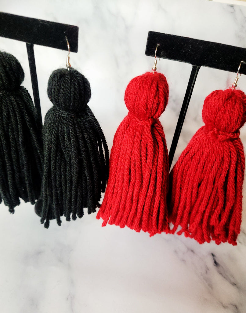 Elle Shanell Yarn Tassel Earrings
