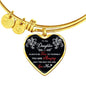 ShineOn Fulfillment Jewelry Heart Pendant Gold Bangle / No To My Daughter Bangle