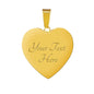 ShineOn Fulfillment Jewelry Heart Pendant Gold Bangle / Yes To My Daughter Bangle