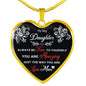 ShineOn Fulfillment Jewelry Luxury Necklace (Gold) / No Daughter Heart Necklace