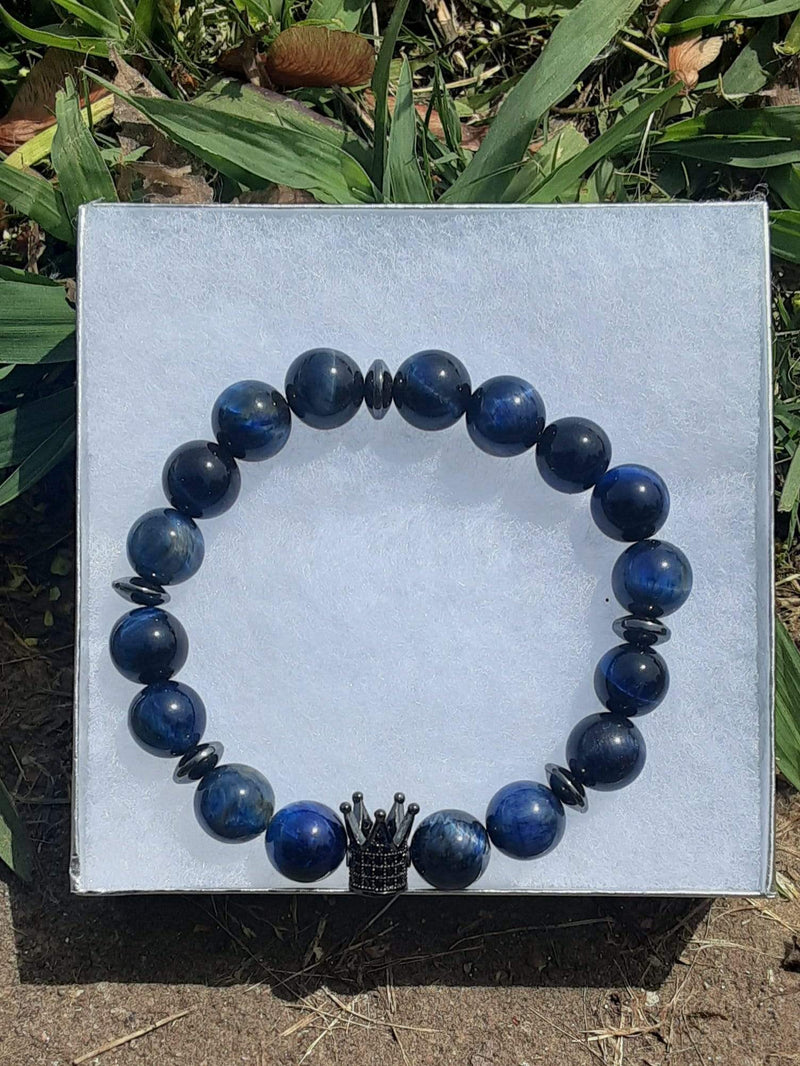 Elle Shanell Men's Blue And Grey Bracelet