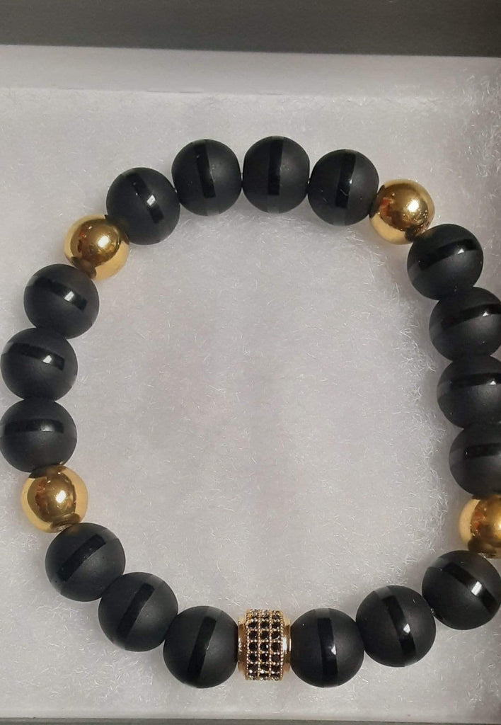 Men's Tibetan Black Onyx Bracelet
