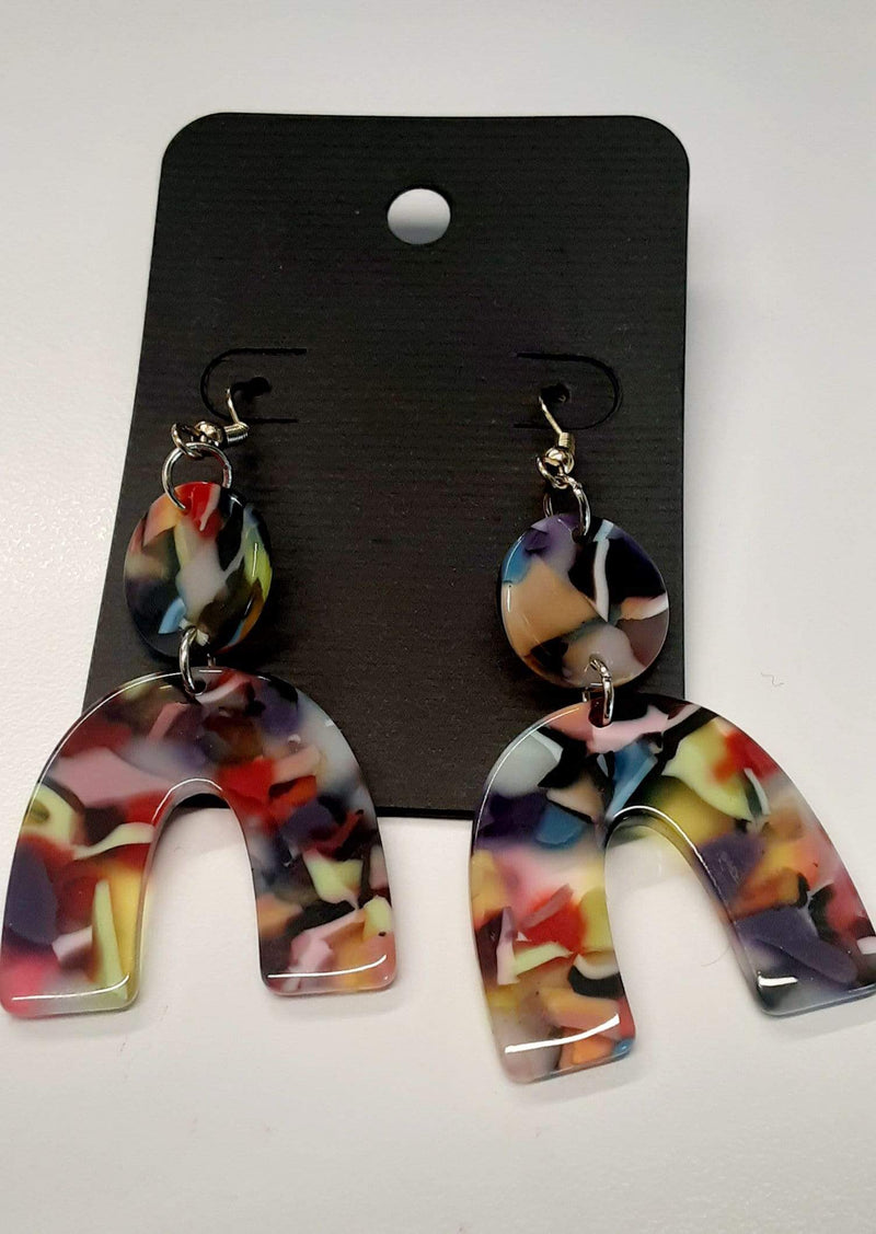 Elle Shanell Multicolored Geometric Earrings