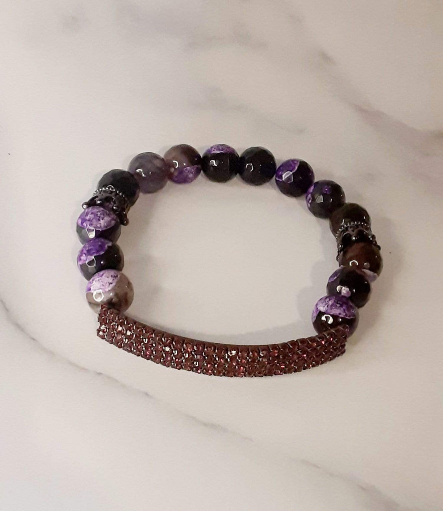 Elle Shanell Purple Agate Bracelet