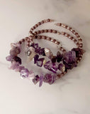 Purple Chip Beads Bracelet