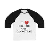 Printify Long-sleeve White/ Black / S Big Hair Baseball Shirt
