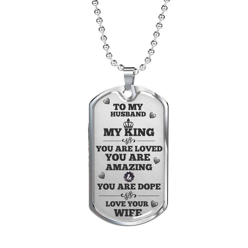 ShineOn Fulfillment Jewelry To My Husband Military Necklace