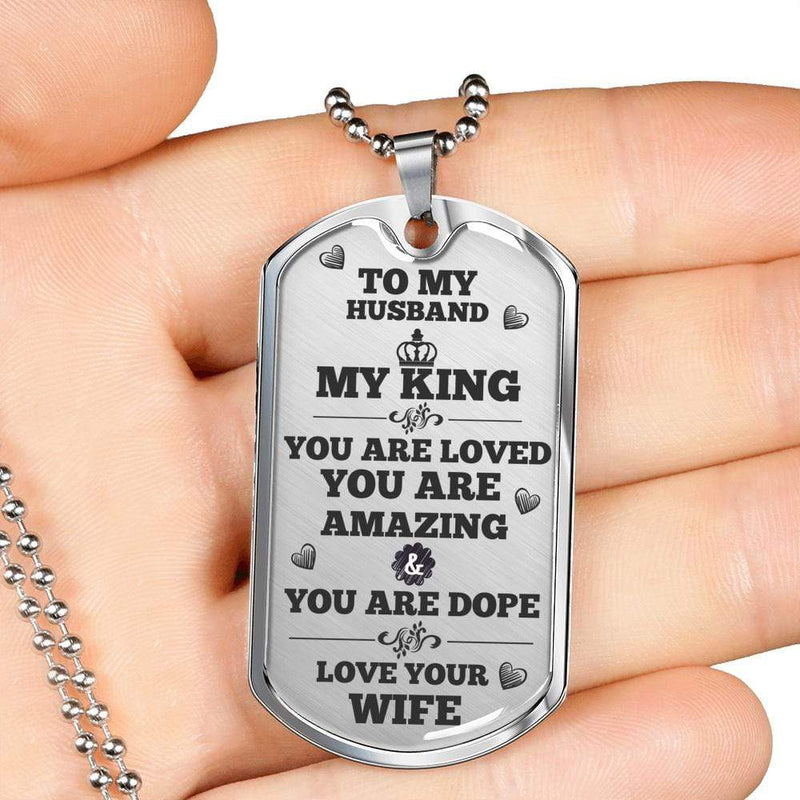 ShineOn Fulfillment Jewelry To My Husband Military Necklace